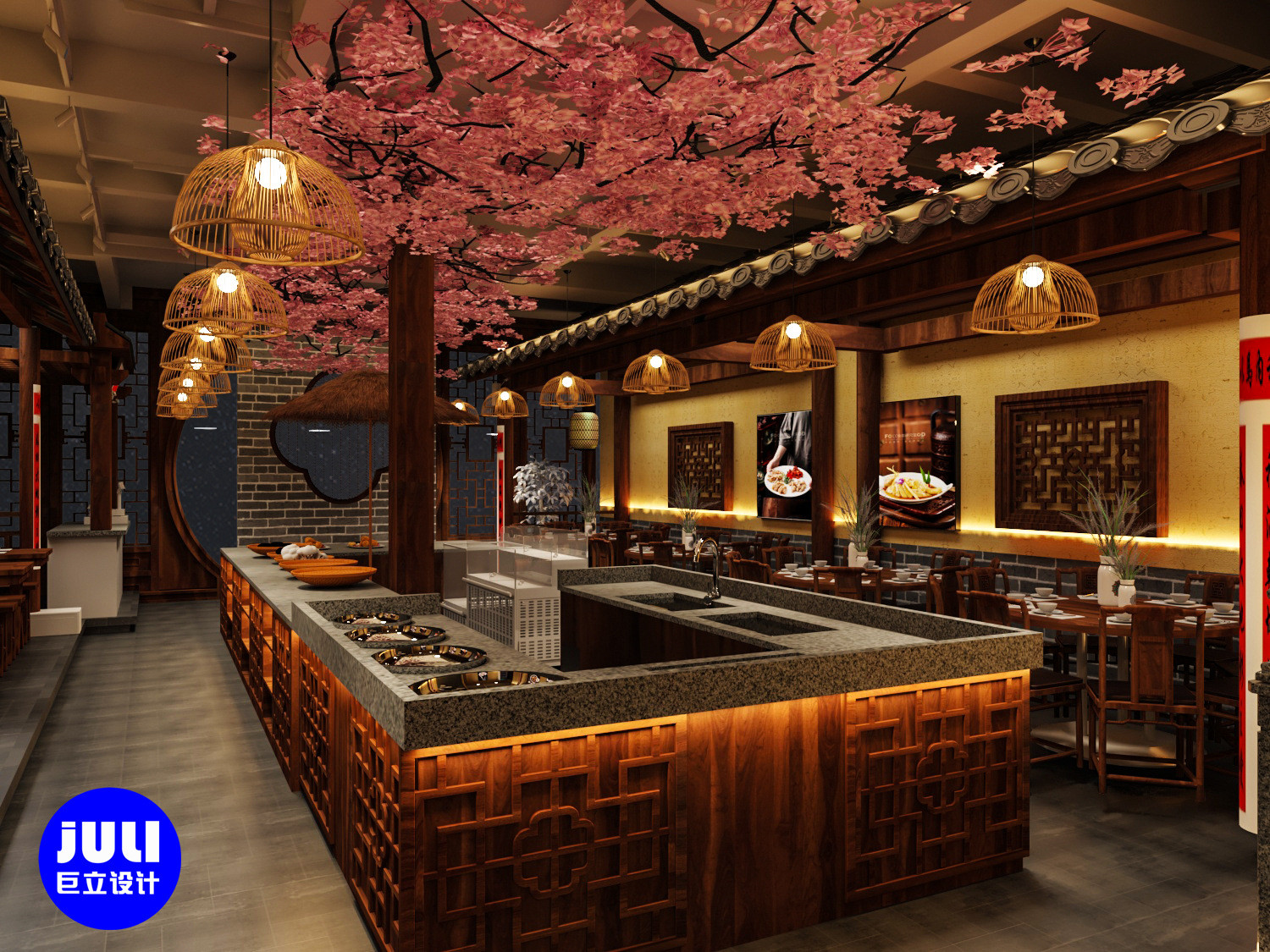 廈門(mén)閩湘樓餐飲店設(shè)計(jì)-巨立設(shè)計(jì)